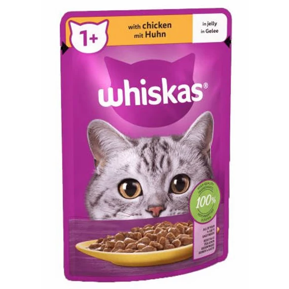 Whiskas Adult Chicken - Nedves eledel (csirke, aszpikban) macskák részére (85g)