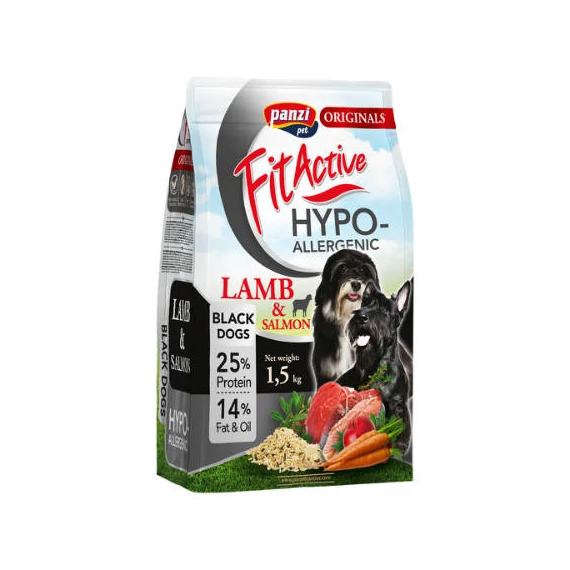 FitActive Hypoallergenic Black Dogs - Száraztáp sötét szőrű kutyák számára (1,5 kg)