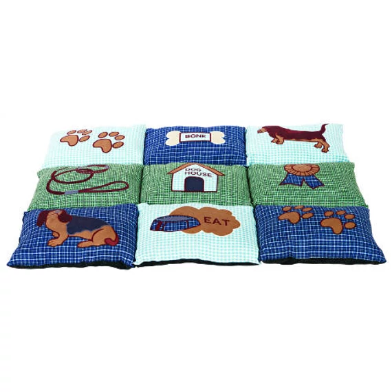 KT26.Trixie Patchwork Cushion - pecsvörk párna (kék,zöld) kutyák részére (80x55cm)