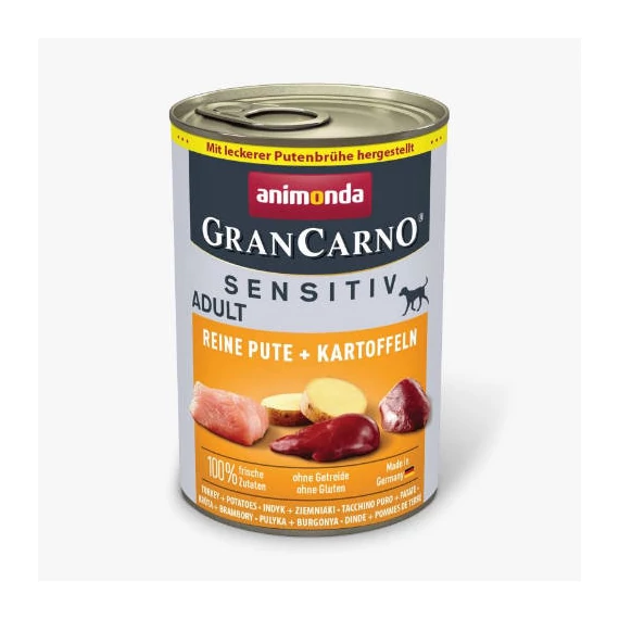 Animonda GranCarno Sensitiv Adult (pulyka,burgonya) konzerv - Felnőtt kutyák részére (400g)