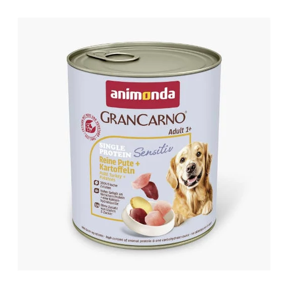 Animonda GranCarno Sensitiv Adult (pulyka,burgonya) konzerv - Felnőtt kutyák részére (800g)