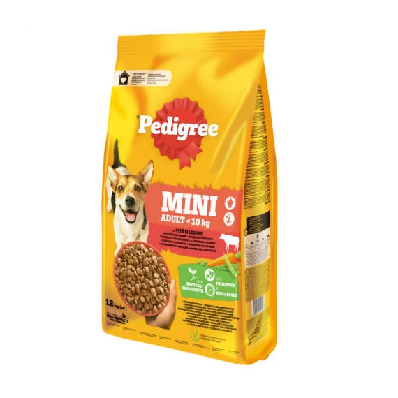 Pedigree Száraz 12kg Adult Mini Szárazeledel - Marhahússal és zöldséggel (12kg)