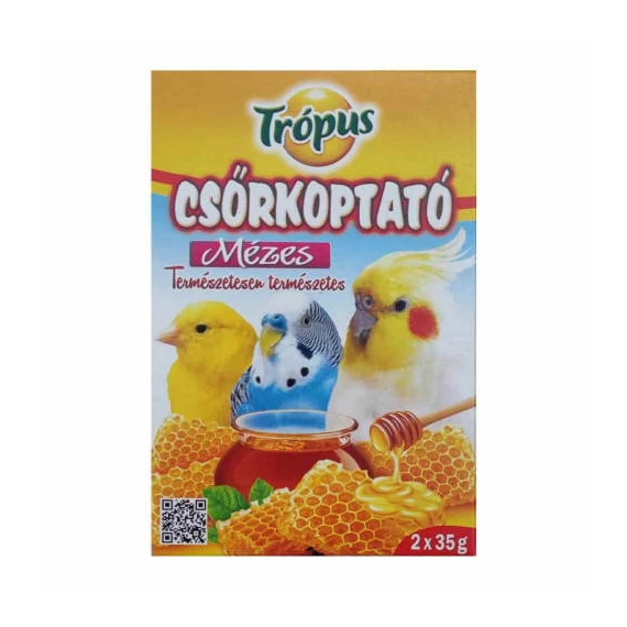 Trópus csőrkoptató - ízesített (mézes) díszmadarak részére (2x35g)