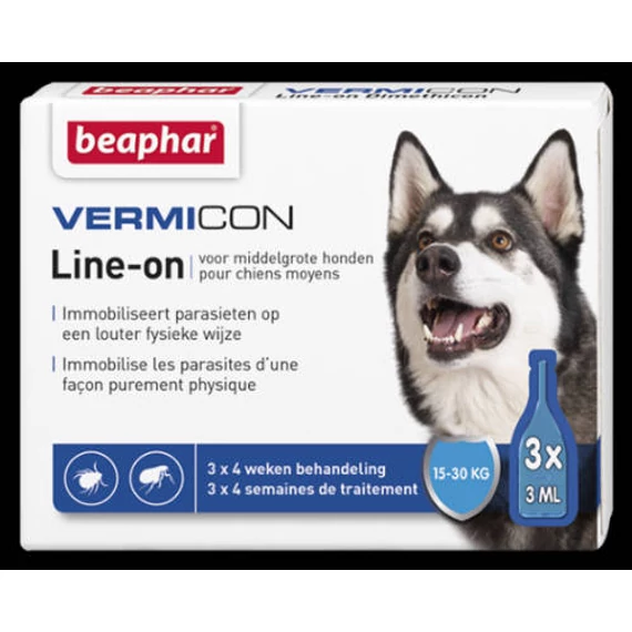 Beaphar Vermicon - Rácsepegtető oldat (Spot On) kistestű kutyák részére (15-30kg)