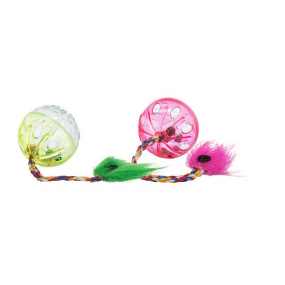 Trixie Rattling Ball - műanyag játék (csörgő labda) macskák részére (4cm/2db)