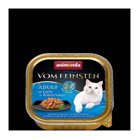 Animonda Vom Feinsten No Grain (lazac-gyógynövény mártással) alutálkás -Felnőtt macskák részére (100g)