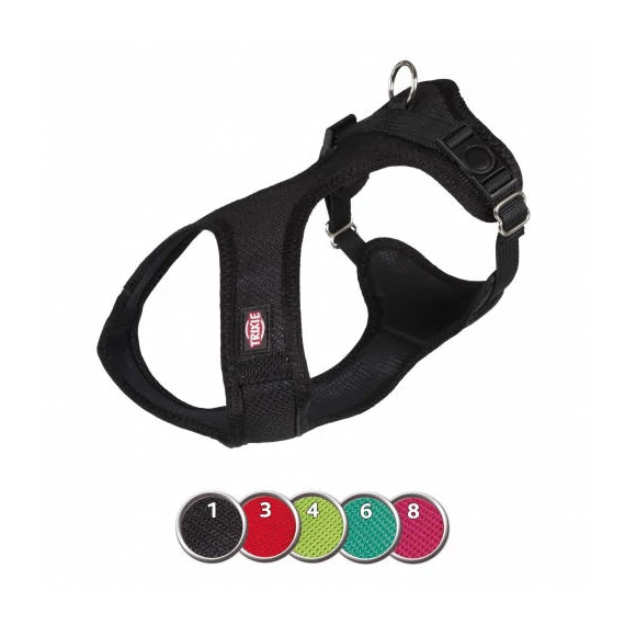 Trixie Comfort Soft hám - fekete (XXS-XS) 28-40cm/15mm