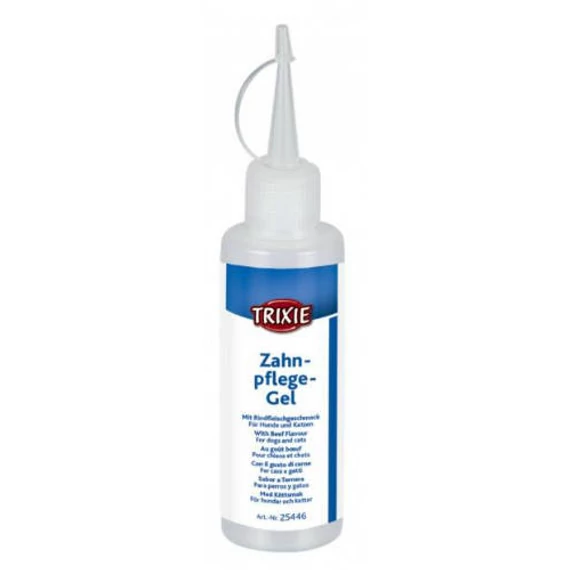 Trixie Dental Care Gel with Beef Aroma - fogkrém (marhás ízesítéssel) kutyák és macskák részére (100g)