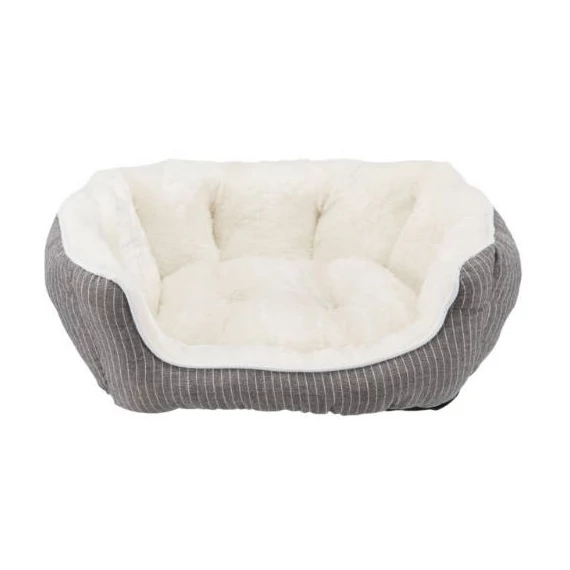 Trixie Bed Davin - szögletes, peremes ágy (szürke/krém) kisállatok részére (50x40cm)