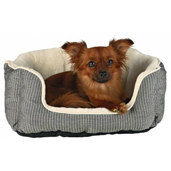Trixie Bed Davin - szögletes, peremes ágy (szürke/krém) kisállatok részére (50x40cm)