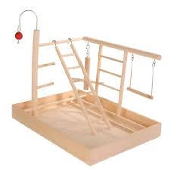 KT24:Trixie Wooden Playground - játszótér (fa) díszmadarak részére (34x26x25cm)