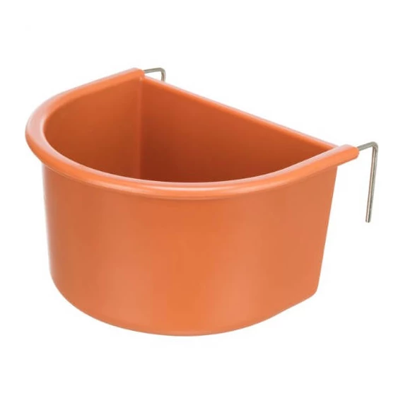 KT26.Trixie Hanging Bowl with Wire Holder - műanyag etető (többféle színben) madarak részére (400ml/8x11cm)