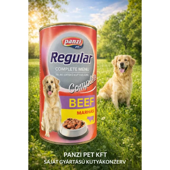 Panzi Regular konzerv kutyáknak (1240g) - marha