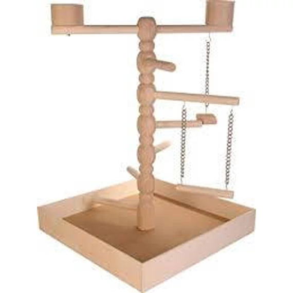 Trixie Wooden Playground - játszótér (fa) díszmadarak részére (41x55x41cm)
