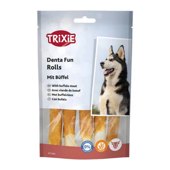 Trixie Denta Fun Buffalo Chewing Rolls - jutalomfalat (bivaly) kutyák részére (5db/70g) 12cm