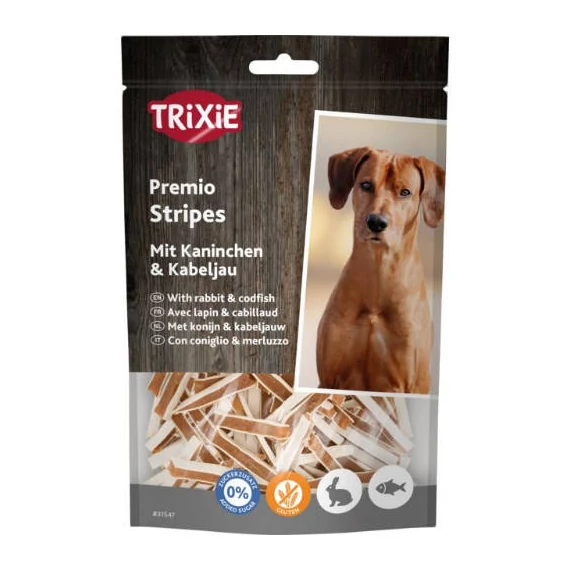 Trixie Premio Fish Rabbit Stripes - jutalomfalat (nyúlhús,tőkehal) kutyák részére (100g)