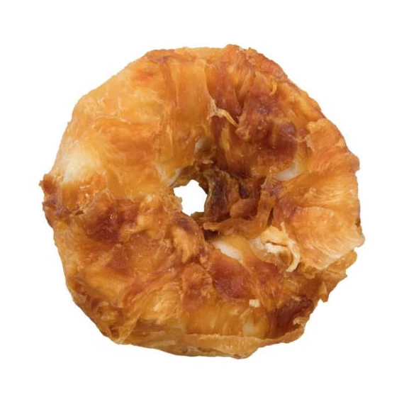 Trixie Denta Fun Chicken Chewing Rings - jutalomfalat (csirke,marhabőr) Ø20cm (225g)