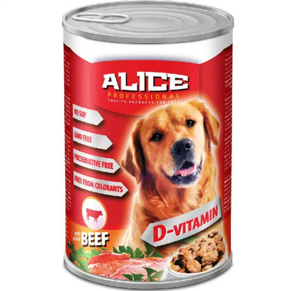 Alice Professional Dog konzerv (marha, 1240g)