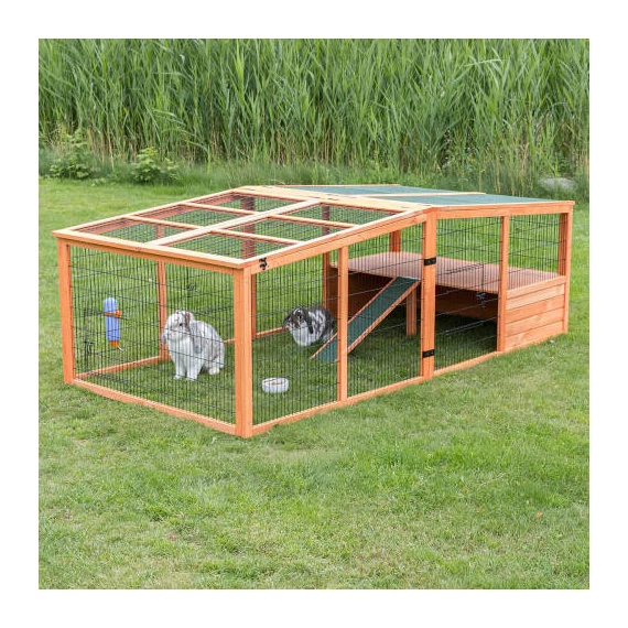 KT26.Trixie XXL Outdoor Run whit Cover - Kültéri kisállatkifutó fedéllel nyulak részére (233x79x116cm)