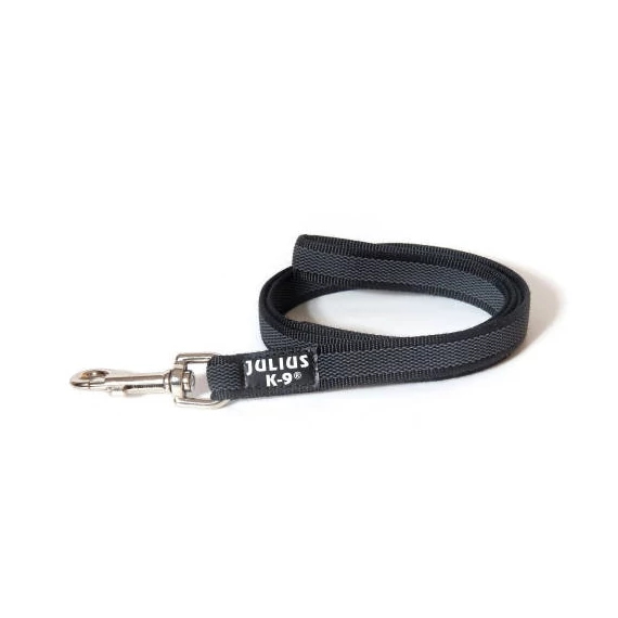 Julius K-9 ColorGray póráz fogóval (fekete-szürke) 14mm/1,2m