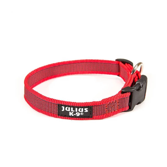 Julius K-9 ColorGray nyakörv (20mm/27-42cm) piros-szürke
