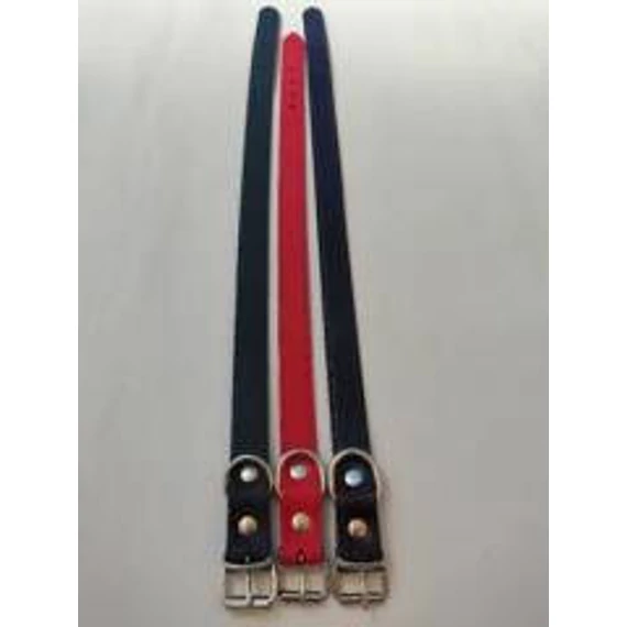 Nyakörv (bőr, varrás nélkül) kutyák részére (barna,fekete vagy piros színben) 3+mm/15mm/30cm