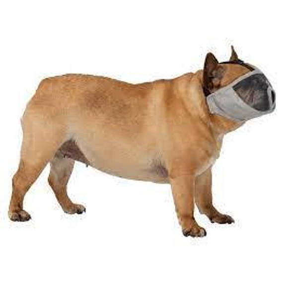 Trixe Muzzle for short-nosed breeds - szájkosár (szürke) rövid orrú kutyák részére (S) 23cm