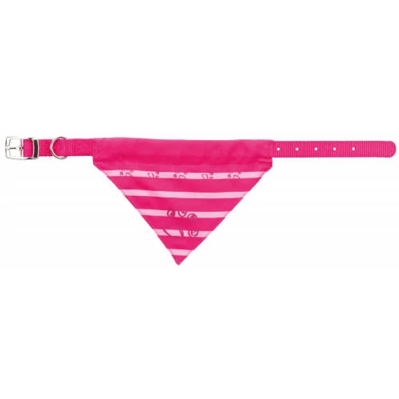 KT24:Premium Collar with Neckerchief - nyakörv kendővel - fukszia (M) 37-47cm/20mm