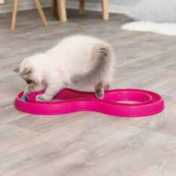 KT26.Trixie Flashing Ball Race - játék (világító labda pályával) macskák részére (65x31cm)