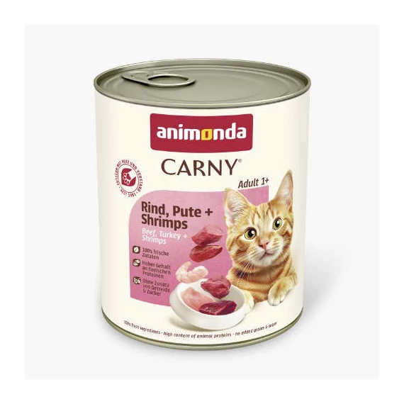 Animonda Carny Adult (marha,pulyka,garnélarák) konzerv - Felnőtt macskák részére (800g)