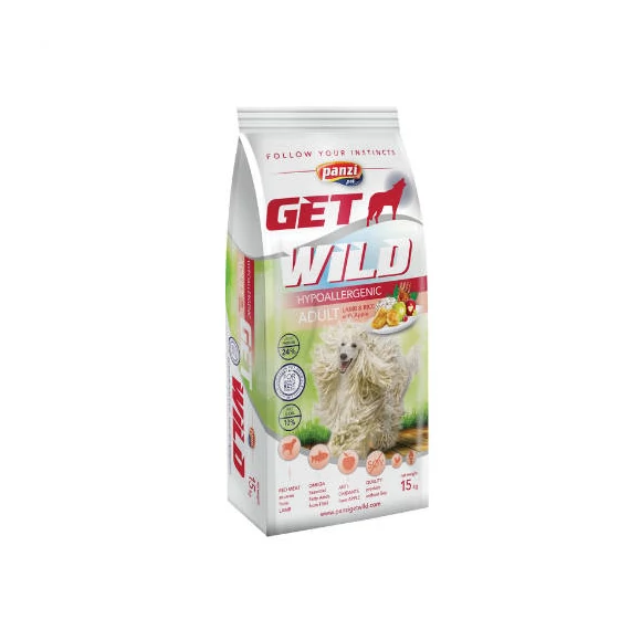 Panzi GetWild Adult Hypoallergenic LambRice száraztáp - Bárány-Rizs (Hipoallergén, 15kg)