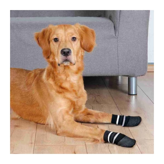 Trixie Dog Socks - zokni (csúszásmentes gumitalppal,fekete) kutyák részére (L-XL)
