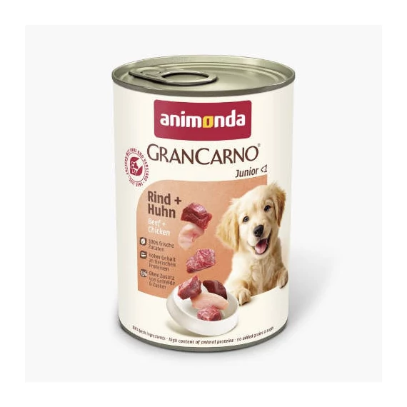 Animonda GranCarno Junior (marha,csirke) konzerv - Kölyök kutyák részére (400g)