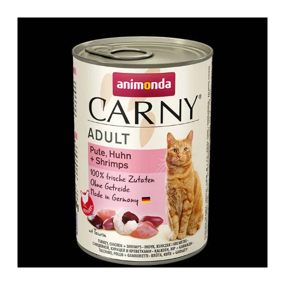 Animonda Carny Adult (csirke,pulyka,garnélarák) konzerv - Felnőtt macskák részére (400g)
