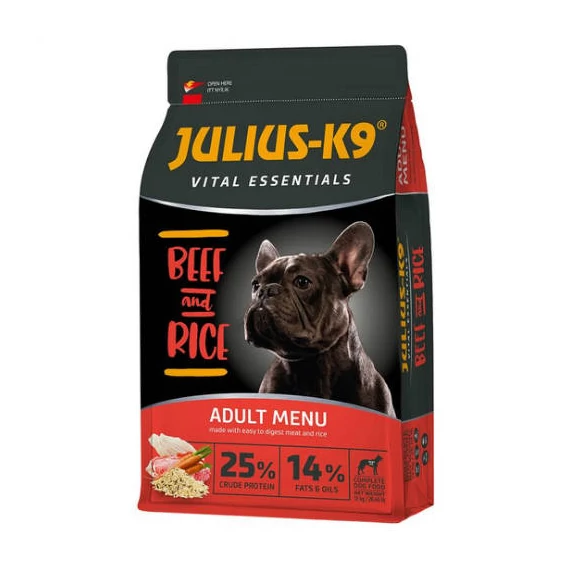 JULIUS-K9 12kg ADULT Vital Essentials BeefRice (marharizs) száraztáp