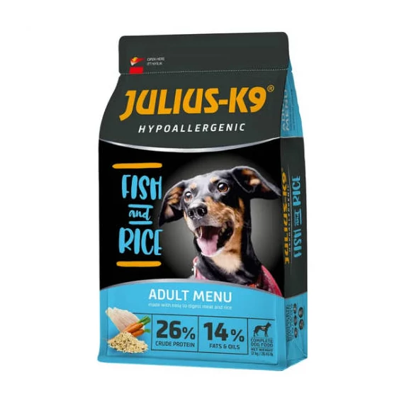 JULIUS-K9 ADULT HYPOALLERGENIC FishRice (halrizs) száraztáp 12kg