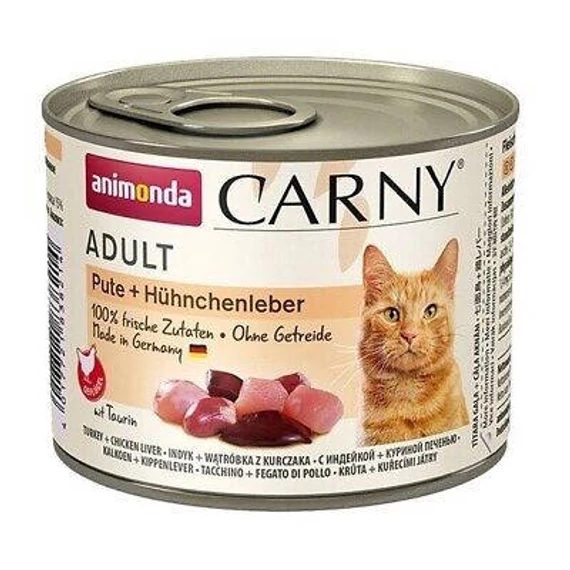 Animonda Carny Adult (pulyka,csirkemáj) konzerv - Felnőtt macskák részére (200g)