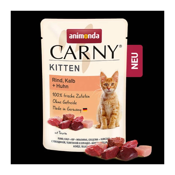 Animonda Carny Kitten (marha,borjú,csirke) alutasakos - Kölyök macskák részére (85g)