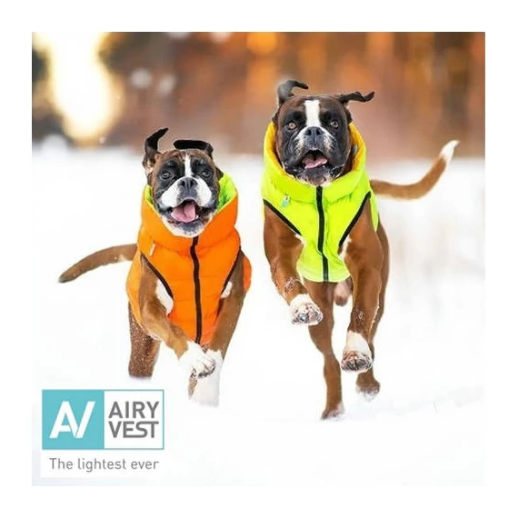 AiryVest kutyaruha kifordítható, XS 22, narancs-zöld
