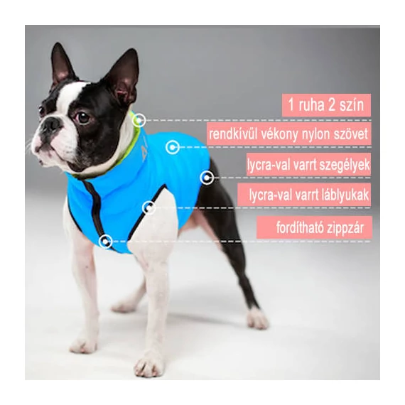 AiryVest kutyaruha kifordítható, XS 22, pink-lila