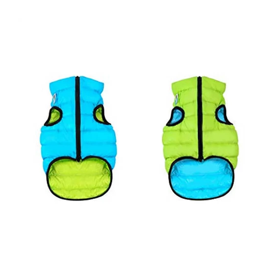 AiryVest kutyaruha kifordítható, XS 22, zöld-kék