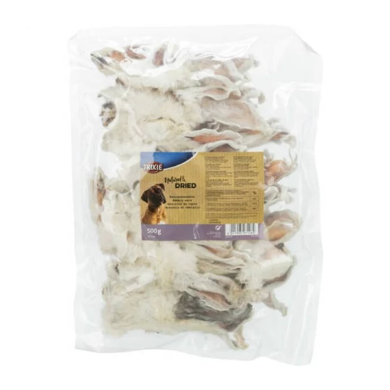 Trixie Rabbit Ears - szőrös jutalomfalat (nyúlfül) 500g
