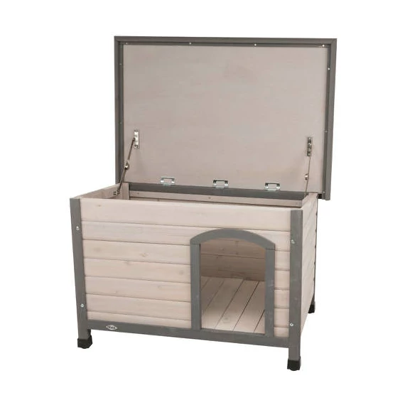 Trixie Classic Dog Kennel - kutyaház (szürke) féltetős (L) 116x82x79cm