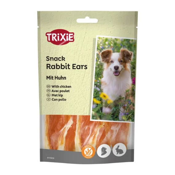 Trixie PREMIO Rabbit Ears - jutalomfalat (töltött nyúlfül) 80g