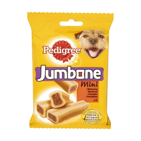 Pedigree Jumbone Mini - jutalomfalat (marha) kutyák részére (160g/4db)