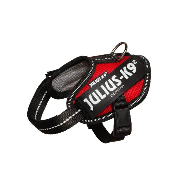 Julius-K9 IDC Powair - hám (piros,felirat) kutyák részére (2XS)