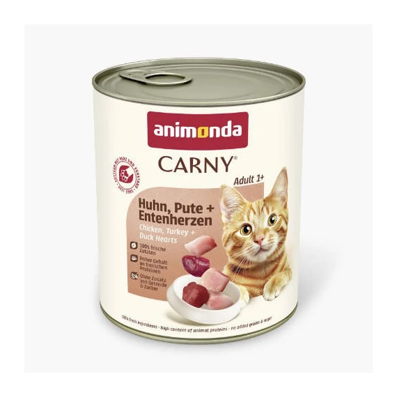 Animonda Carny Adult ( csirke,pulyka, kacsa) konzerv - Felnőtt macskák részére (800g)