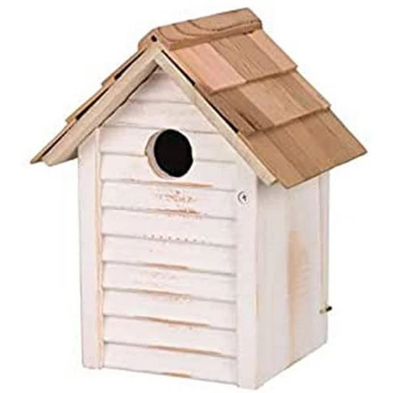 KT26.Trixie Nesting Box - fészkelő odú (fehér) vadmadarak részére (Ø3.3cm) 15X24X15cm