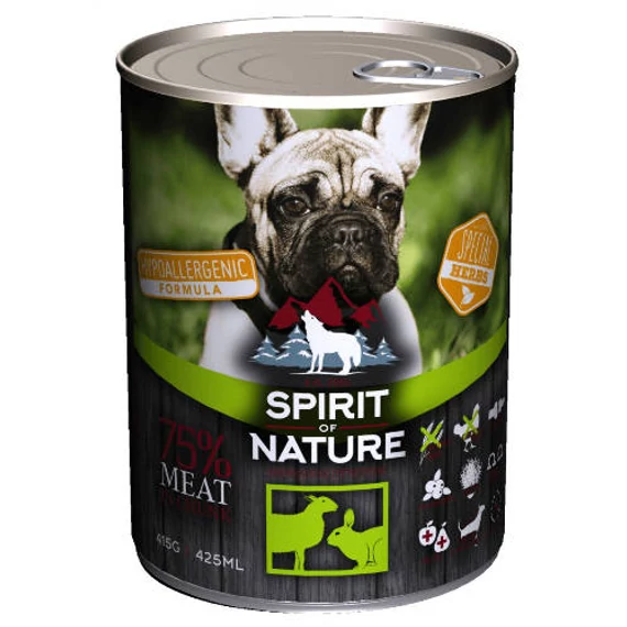 Spirit of Nature Hypoallergenic DOG (Lambhare/Bárány-mezei nyúl) 415g