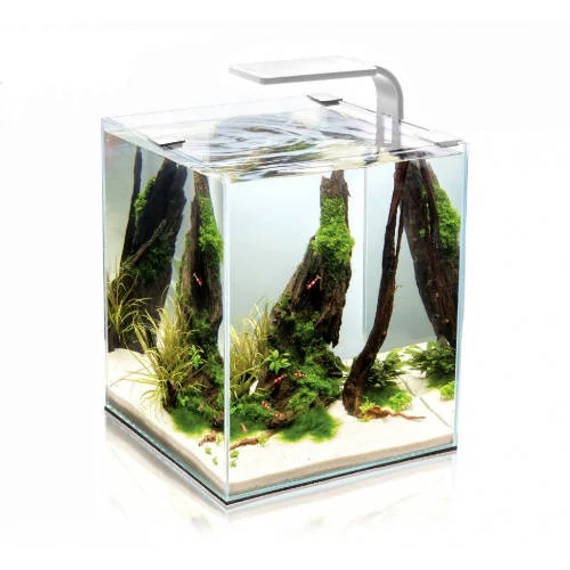 Aquael Shrimp Set Smart DayNnight 10 white - Nano akvárium (fehér) garnélarákoknak és kisebb halaknak (20x20x25cm)
